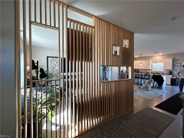 hallway featuring wood finished floors