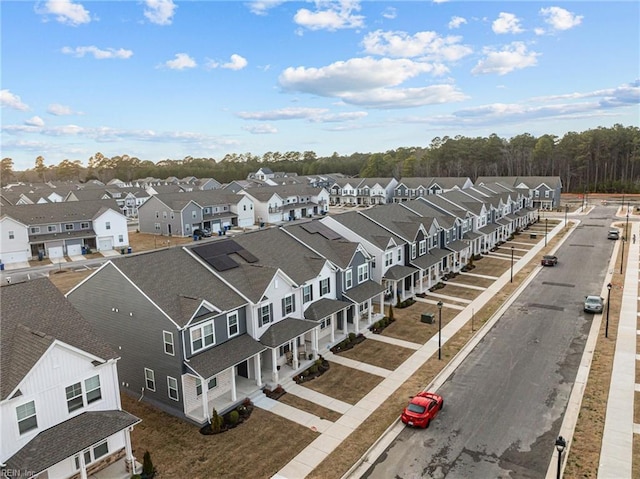 drone / aerial view with a residential view