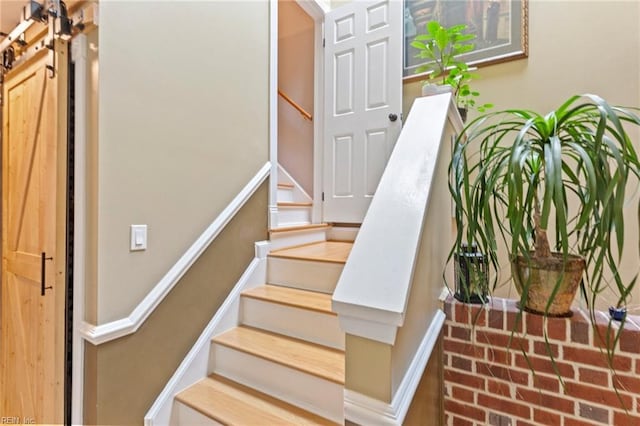 stairs with baseboards