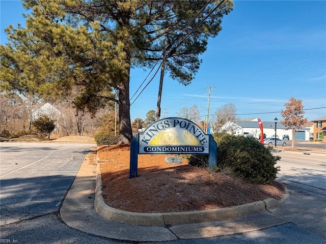 view of community sign