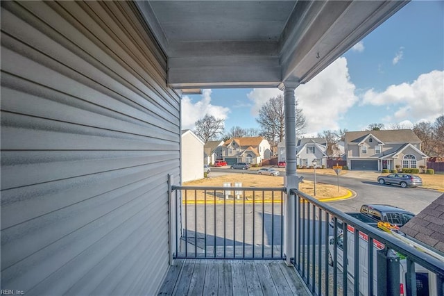 balcony with a residential view