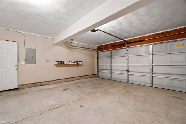 garage with electric panel