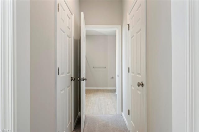 hallway with baseboards