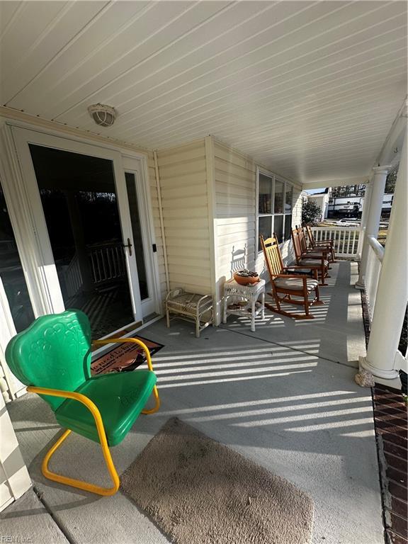 view of patio with covered porch