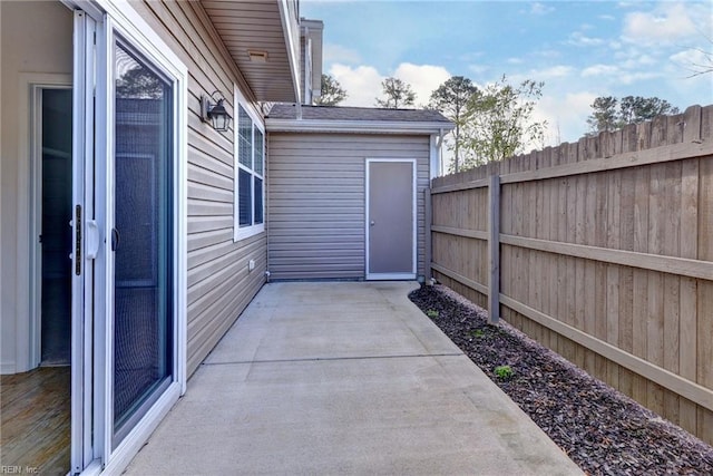 view of patio with fence