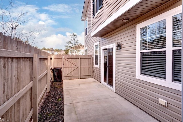 view of patio / terrace featuring a fenced backyard