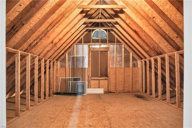 view of attic