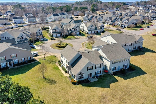 drone / aerial view with a residential view