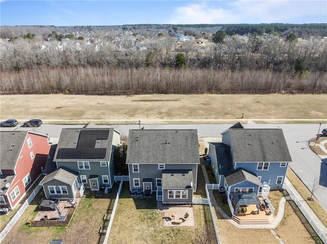 drone / aerial view featuring a residential view