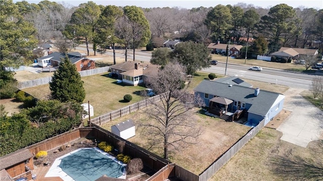 bird's eye view featuring a residential view