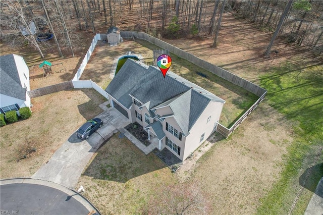 birds eye view of property