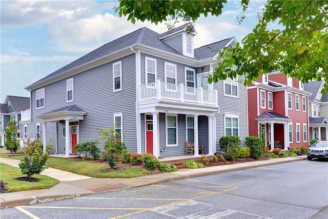 view of front of property featuring a residential view