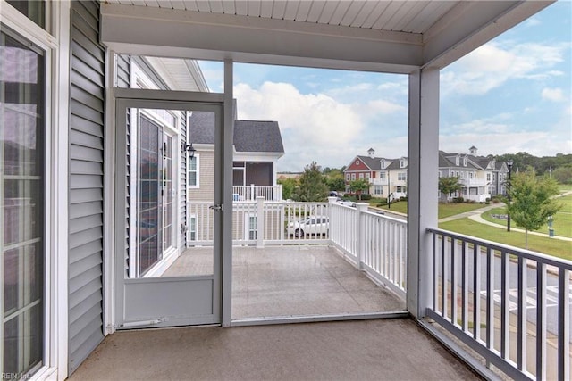 balcony with a residential view