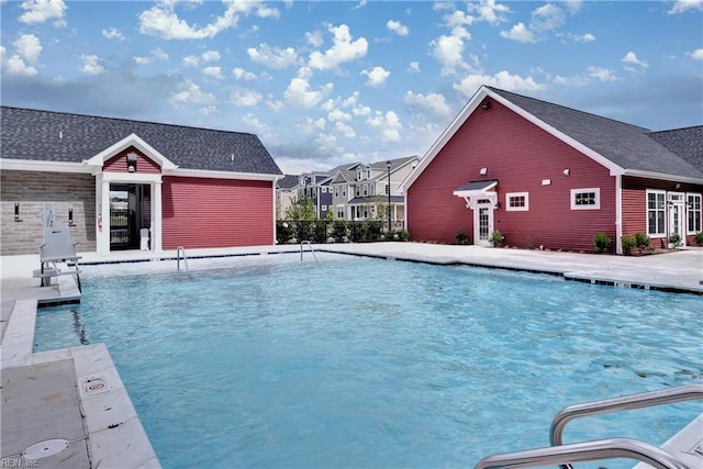 pool featuring fence