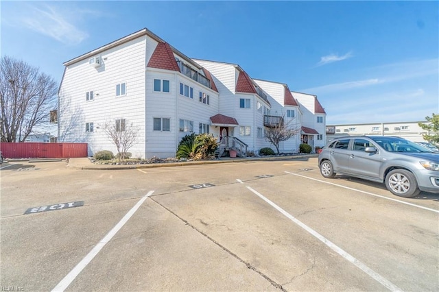 view of uncovered parking lot