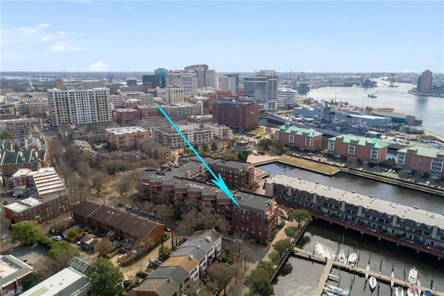 255 College Cross Rd Unit 89, Norfolk, VA 23510 - aerial view featuring a view of city and a water view