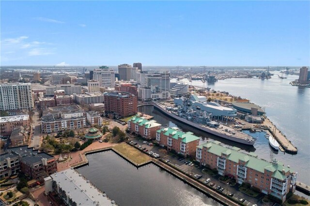 255 College Cross Rd Unit 89, Norfolk, VA 23510 - drone / aerial view with a view of city and a water view
