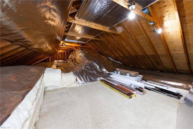 view of attic