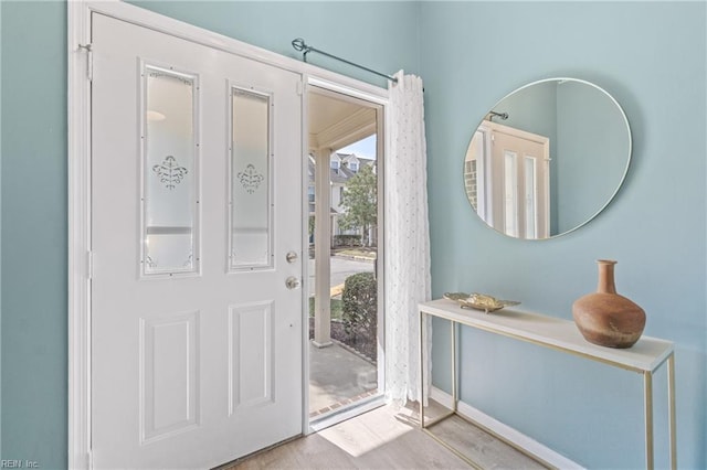 foyer with baseboards