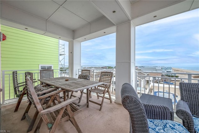 view of patio / terrace featuring a balcony