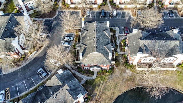 drone / aerial view with a residential view