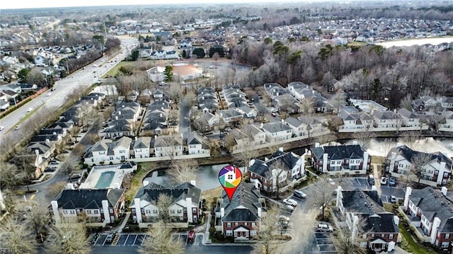 drone / aerial view featuring a residential view