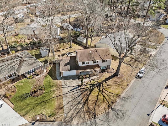 birds eye view of property featuring a residential view