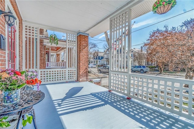 view of patio with covered porch