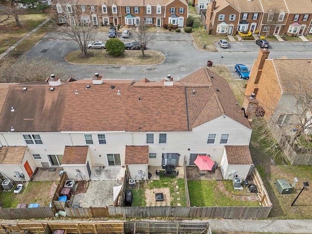 drone / aerial view with a residential view