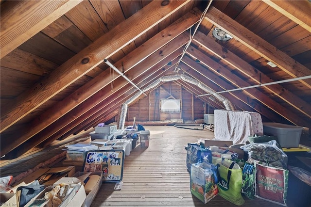 view of attic