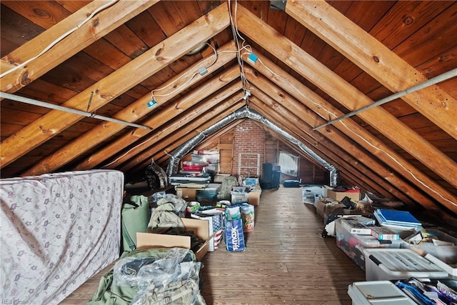 view of attic