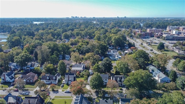 aerial view with a residential view