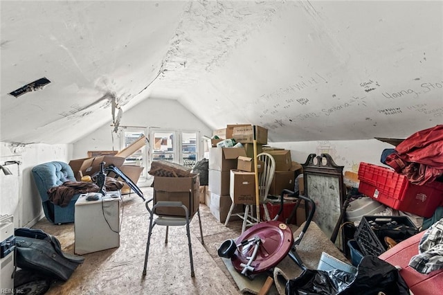 bonus room with vaulted ceiling