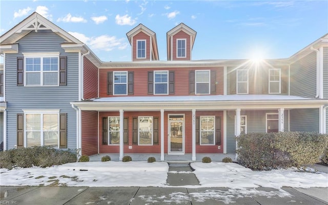 multi unit property with covered porch