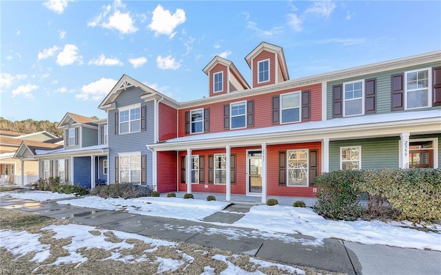 multi unit property with covered porch