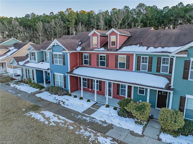 view of property with covered porch