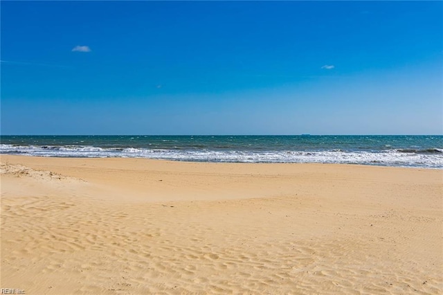 property view of water with a beach view