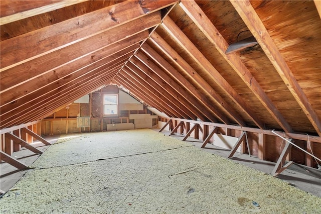 view of attic