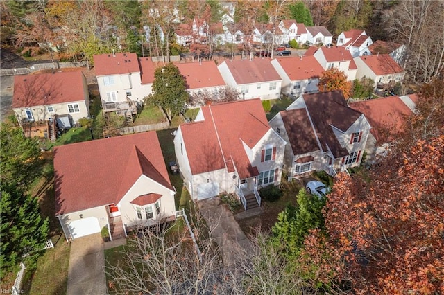 bird's eye view featuring a residential view