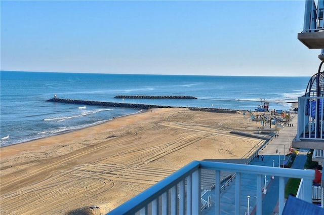 water view with a view of the beach