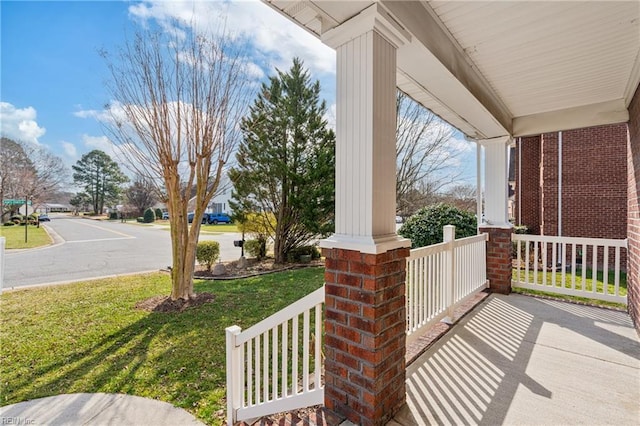 view of patio / terrace featuring covered porch