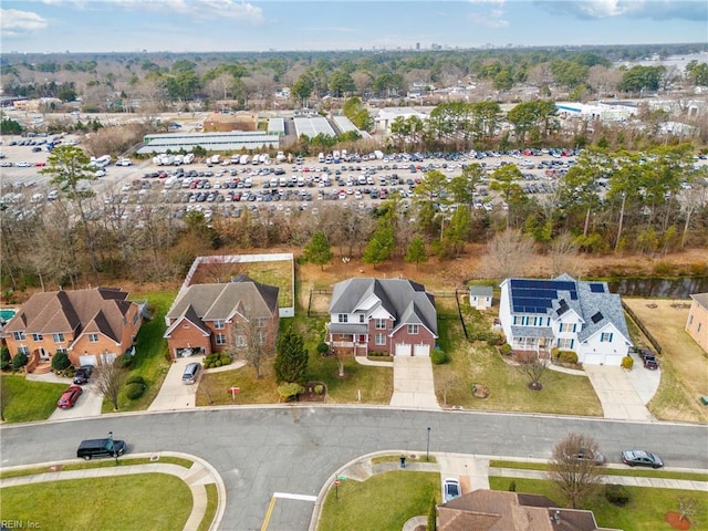 aerial view featuring a residential view