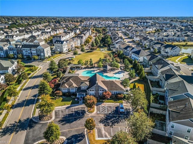 aerial view featuring a residential view