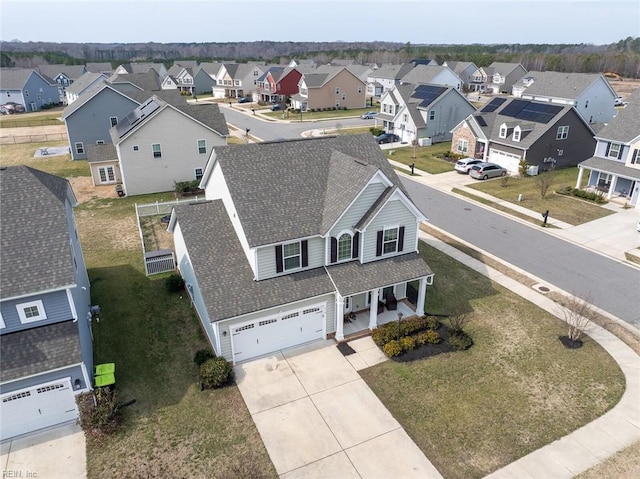 bird's eye view featuring a residential view