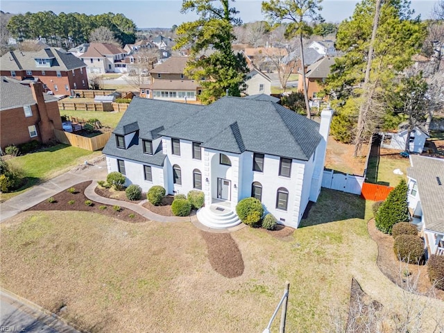 bird's eye view featuring a residential view