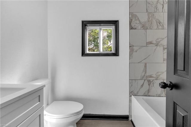 full bath with vanity and toilet