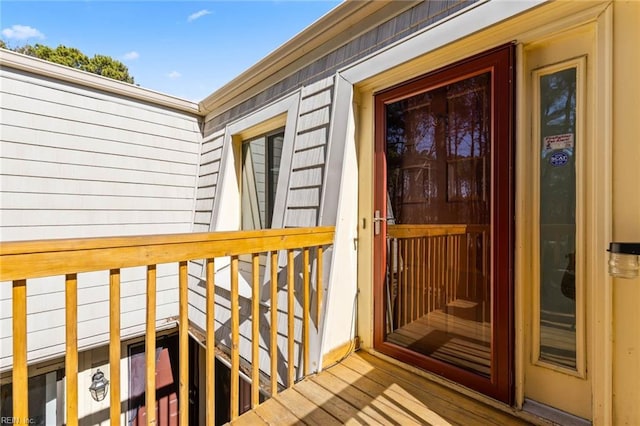 entrance to property with board and batten siding