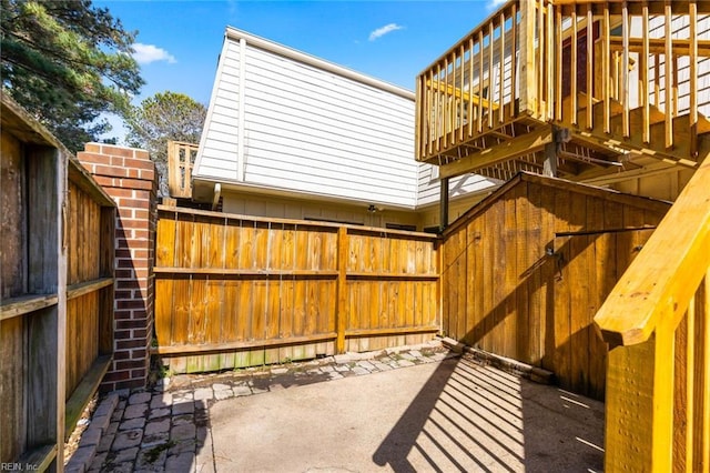 view of patio with fence