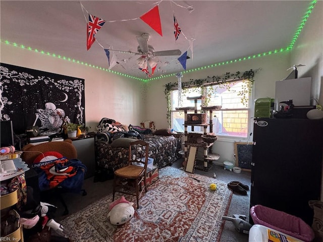 bedroom featuring carpet