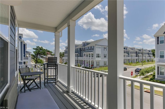 balcony featuring a residential view